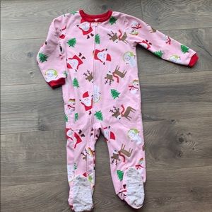Carters Santa footie pajamas